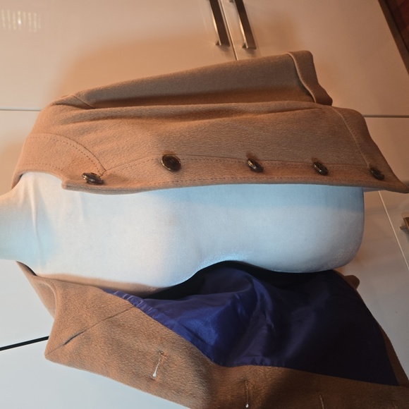 J. Mclauglin Womens Wool Cashmere Button Down Blazer Jacket Tan Brown Size 8 - Picture 9 of 12